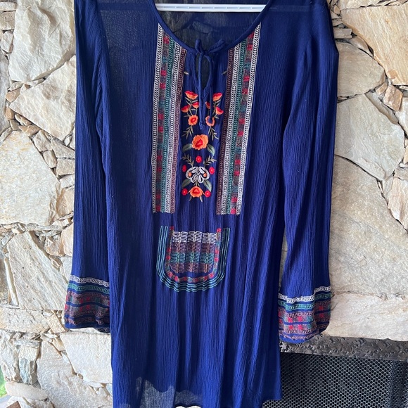Embroidered Blue Dress/Tunic - Picture 2 of 6